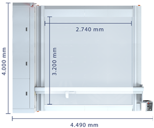 Technical specifications of the Laser Cutter System 2XL-3200