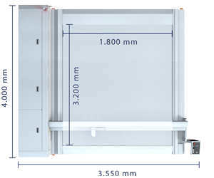 Dimensions of CO₂ Laser Machine L-3200