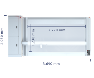 Dimensions of Laser Cutter Machine XL-1200