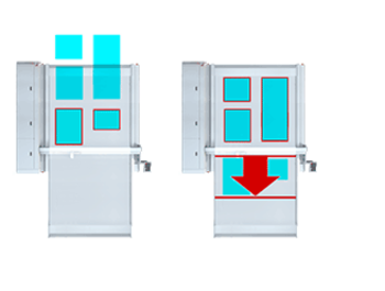 Cutting of all individual parts always in a single work step